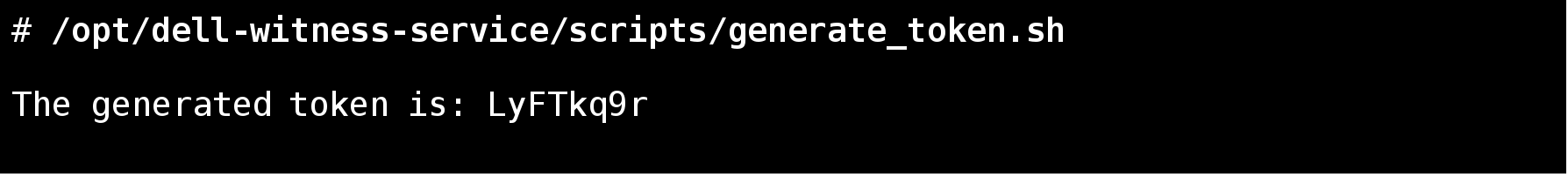 CLI output of generate_token.sh