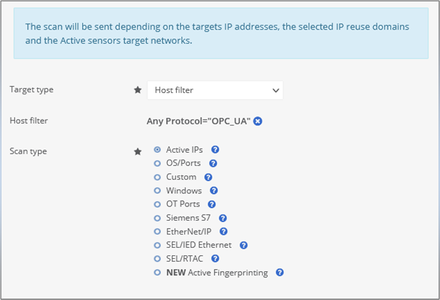 Active scan policies and configuration