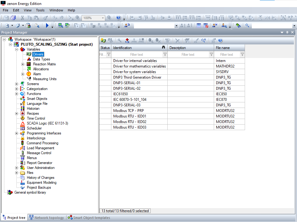 Example ZEE600 project with multiple protocol drivers