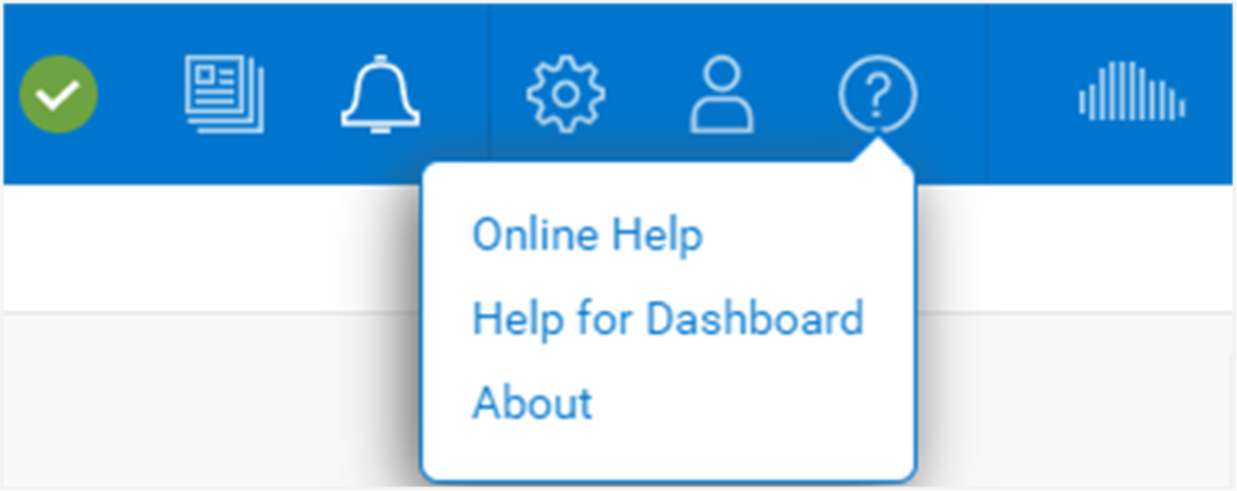 Example of the Help Icon options