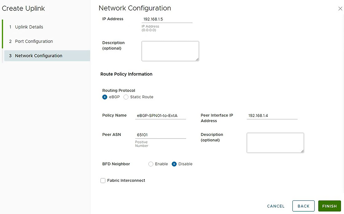 Network Configuration page continued