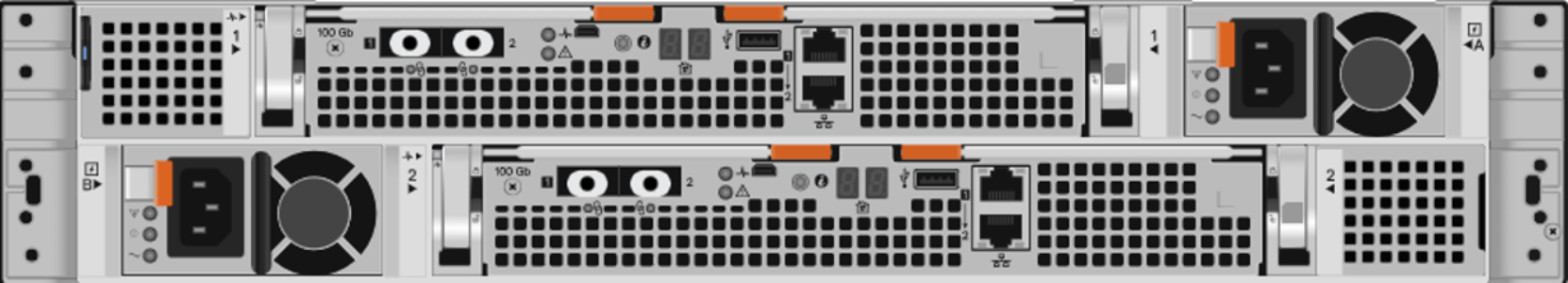 24-drive 2.5-inch 2U NVMe expansion enclosure (back)