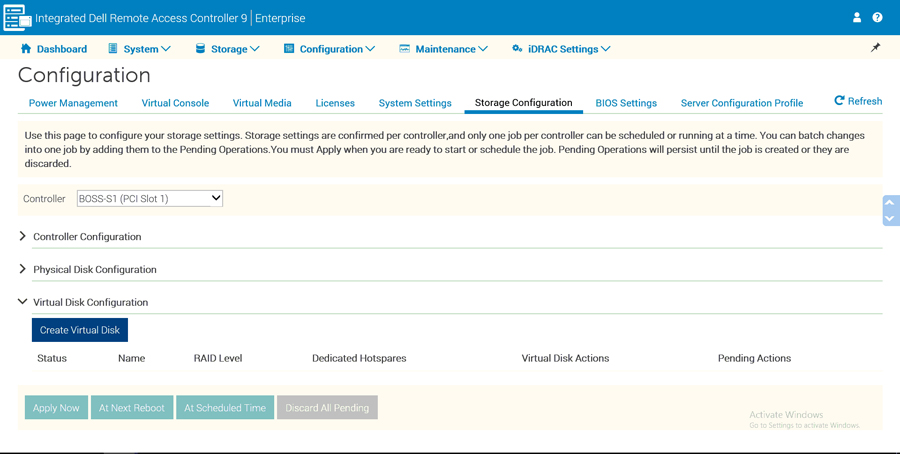 Creating virtual disk