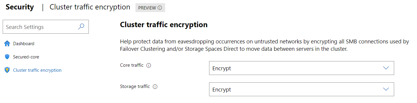 Cluster traffic encryption