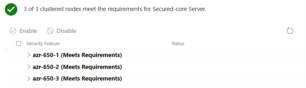 Secured-core requirements met