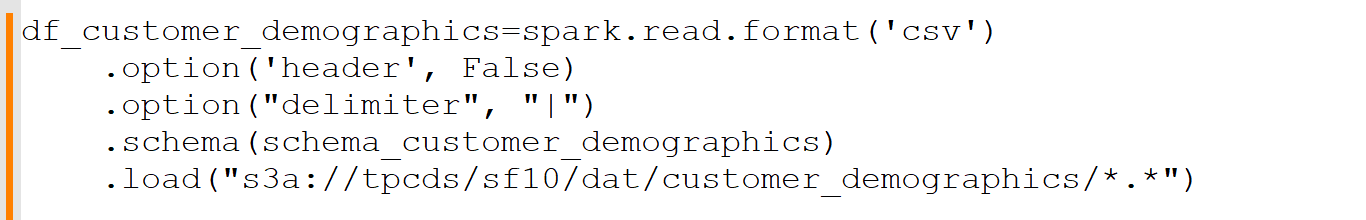 This script is used to load data into Pyspark data frame