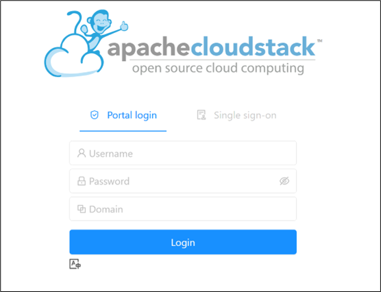 This figure shows the CloudStack UI