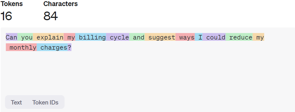 OpenAI Tokenizer Platform – text is broken into tokens, with random colors for visual distinction